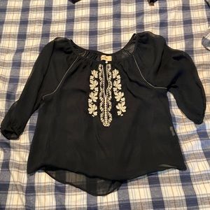 Hollister, sheer shirt size small